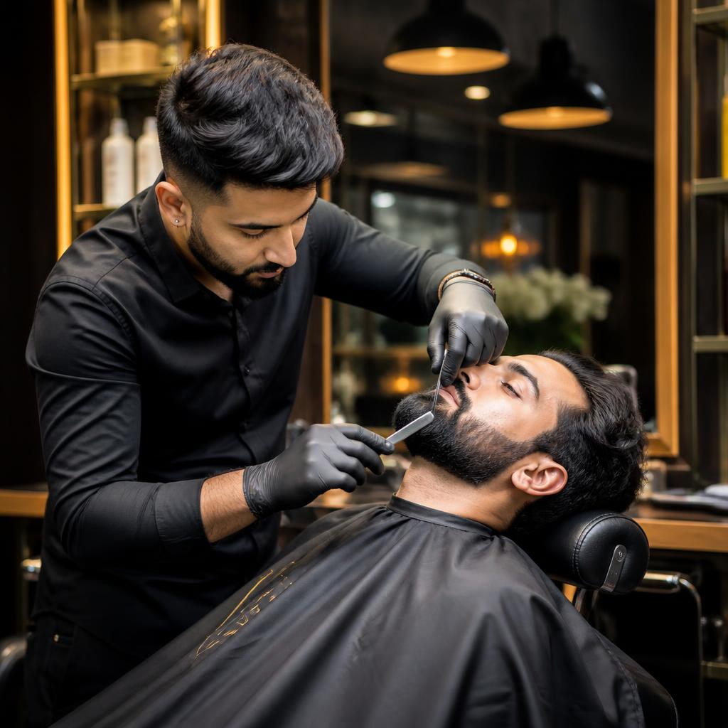 Professional beard trim and grooming for men at Gravity Unisex Salon