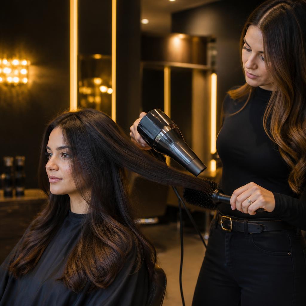 Premium hair styling and blow-dry service at Gravity Unisex Salon, Dilshad Garden